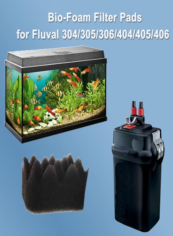 Qzbhct 4 Pcs Aquarium Bio Sponge Filter Pads for Hagen Fluval 304, 305, 306, 404, 405, 406 (A-237) Canister Filtration Systems - Image 3